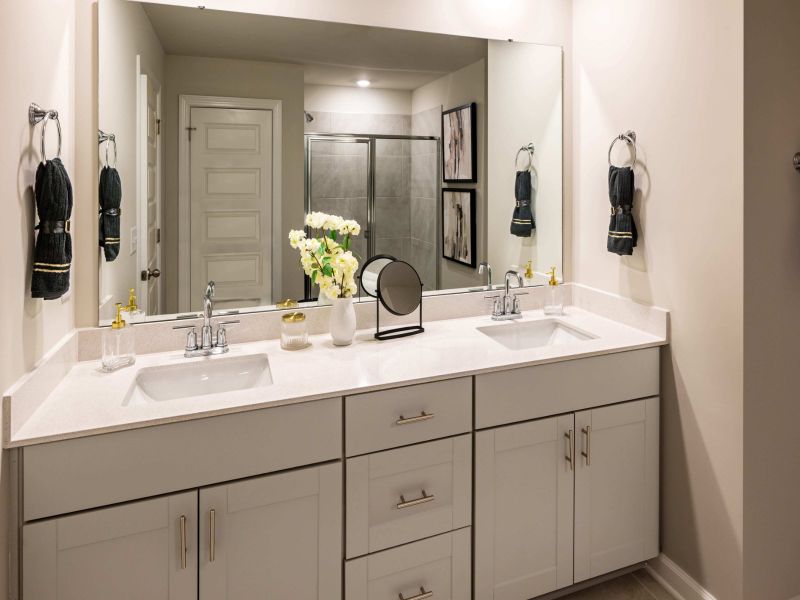 Primary bathroom in the Dakota floorplan at a Meritage Homes community in Spartanburg, SC.