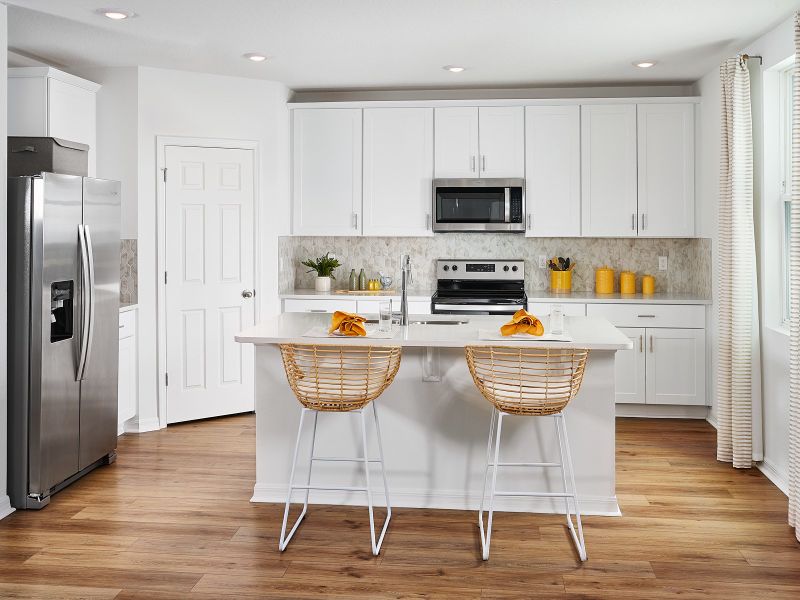 Kitchen modeled at The Meadow at Crossprairie