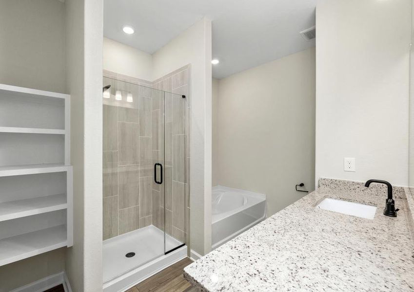 Enjoy a peaceful master bath.