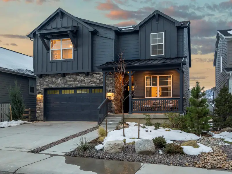 The Bluebell floorplan exterior image taken at a Meritage Homes community in Littleton, CO.