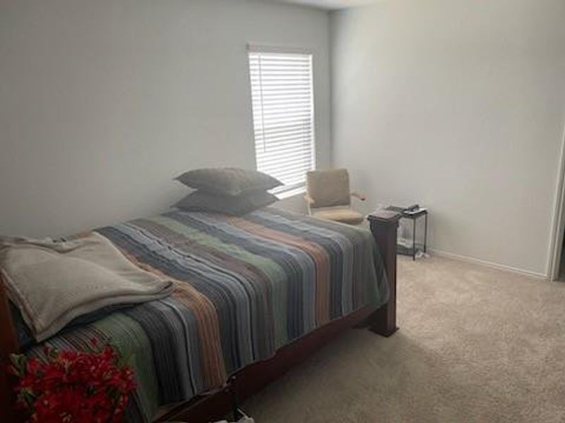 Bedroom featuring carpet