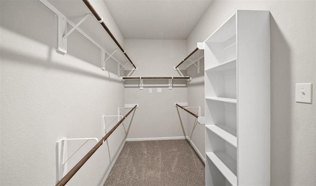 Huge owner's walk-in closet (*Photo not of actual home and used for illustration purposes only.)