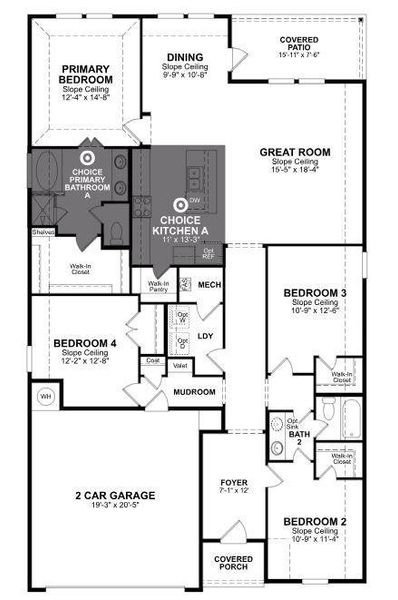 Beazer Homes Wildcat Ranch Teton Floorplan.