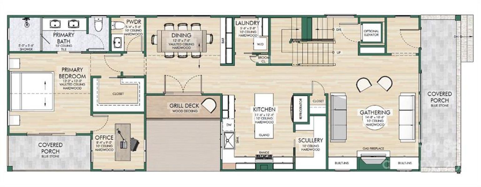 Main level layout