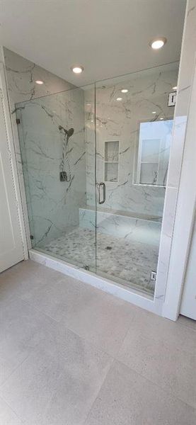 Bathroom featuring an enclosed shower