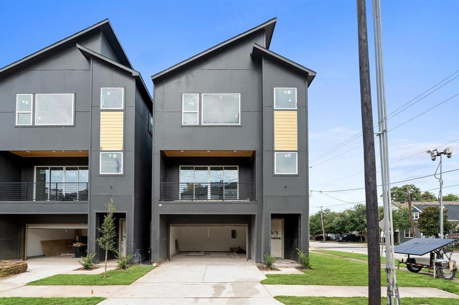 This corner home will have a large fenced in side yard extending to the side walk.