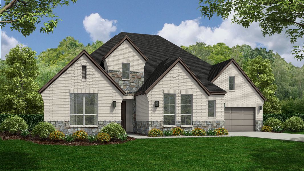 Plan 850 Elevation C with Stone