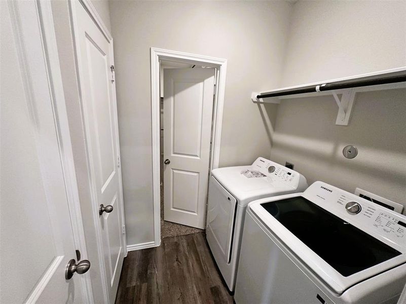 Full capacity washer & dryer included!