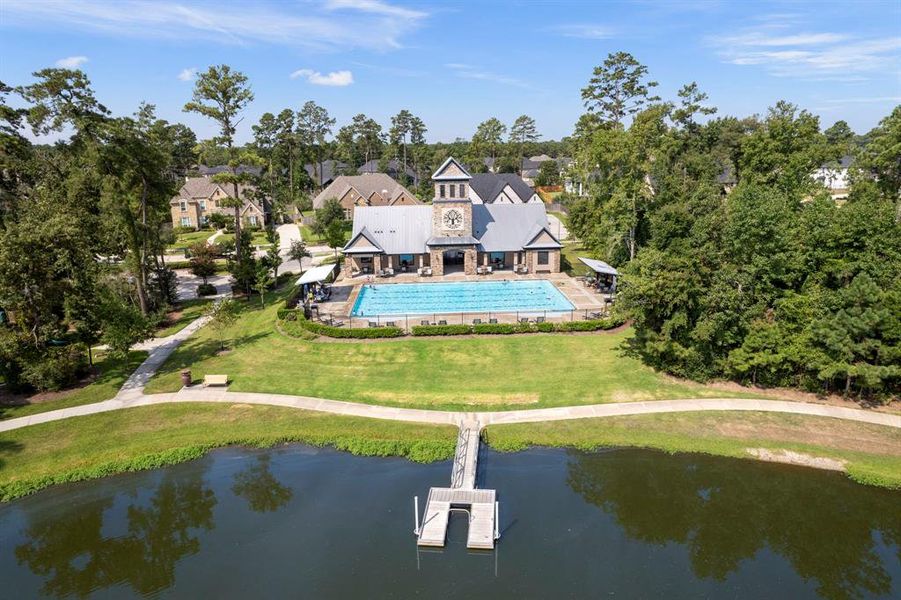 Overview of Community Pool and dock