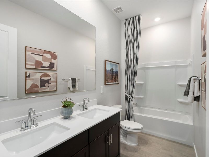 Bathroom in the Lennon Floorplan at Abel Ranch