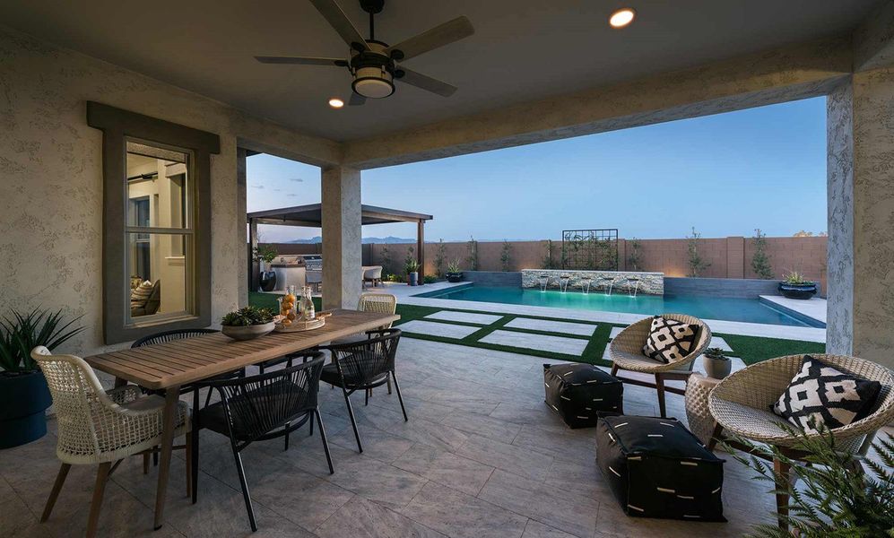 The Azalea - Outdoor Living - Model Home at Harvest