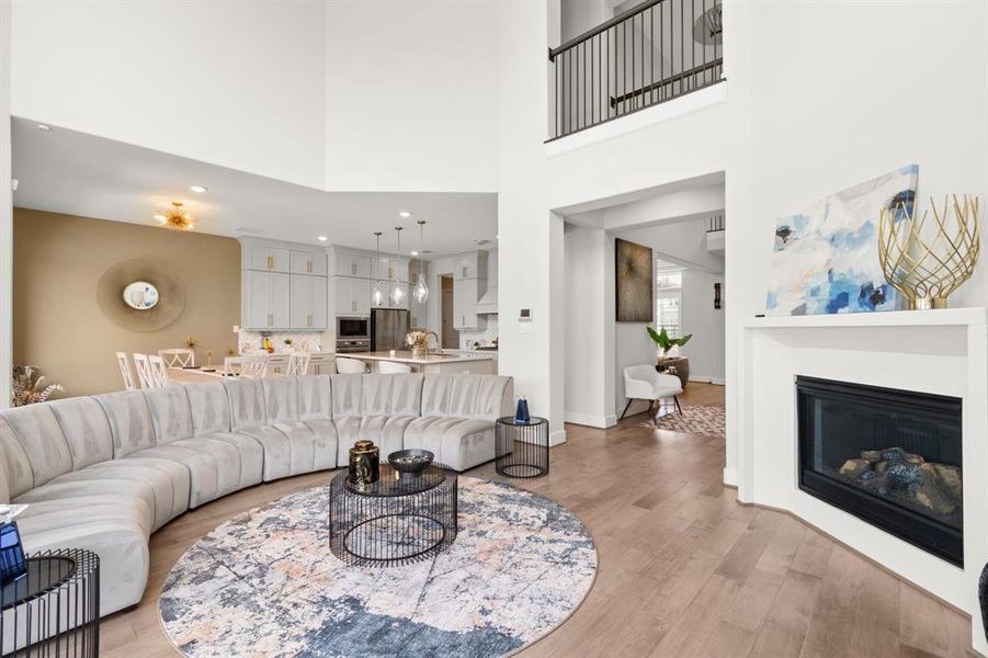 This open floor-plan will make entertaining a breeze! It creates a spacious and interconnected living space ideal for modern living and entertaining.