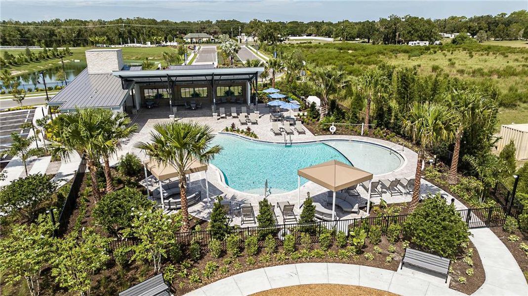 Aerial View of Pool Area