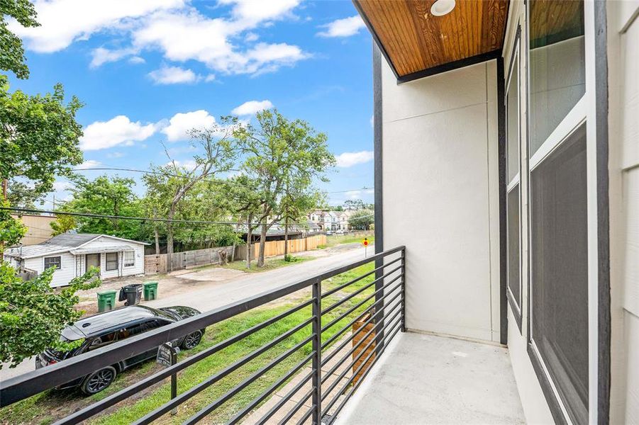 The 2nd Floor Balcony is great for relaxing and getting fresh air.