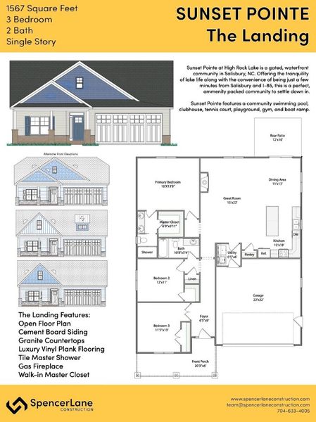 New construction Single-Family house The Landing, 522 Sunset Pointe Drive, Salisbury, NC 28146 - photo