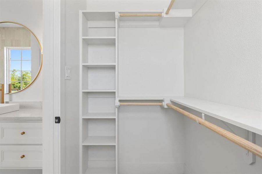 View of spacious closet