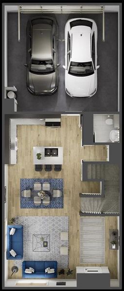 First floor floorplan -stock photo