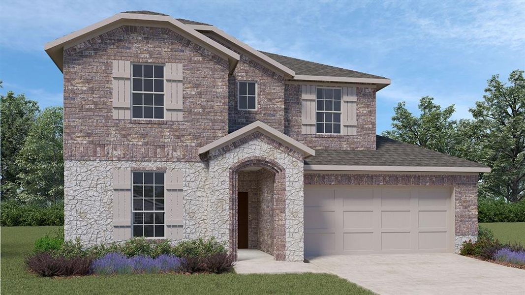 New construction Single-Family house 519 Highedge, Fate, TX 75087 H232 Tangerine- photo