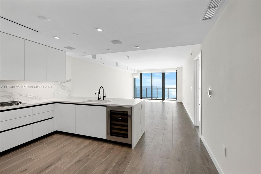 Ocean views from kitchen