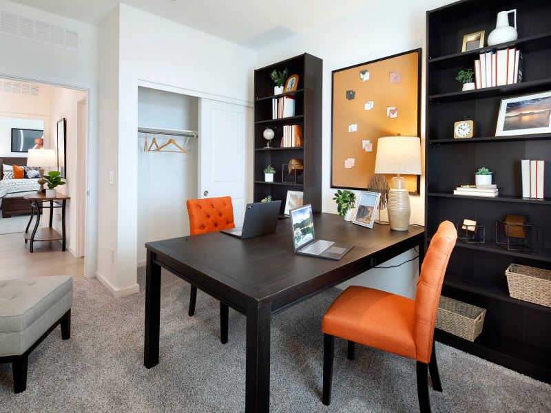 Turn the third bedroom into a study space or secluded office