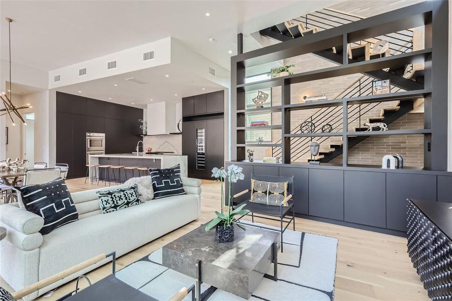 Living Room with Floor to Ceiling windows