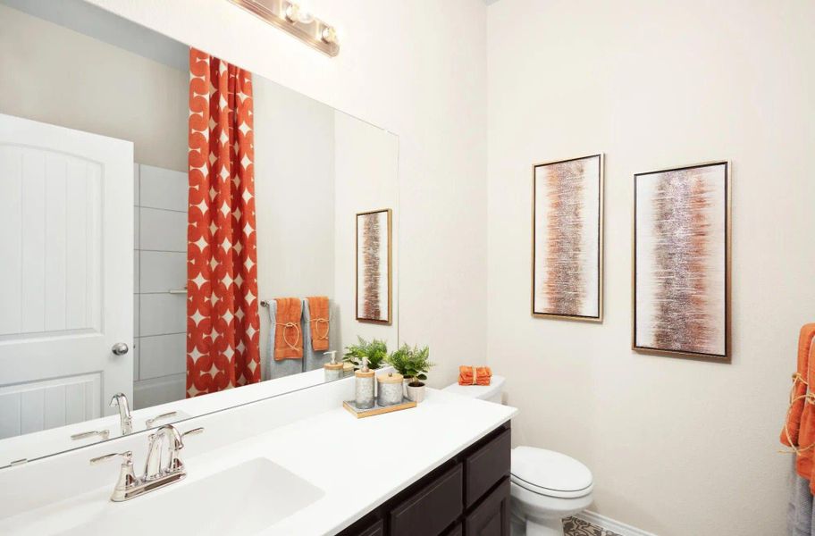 Bathroom | Concept 2065 at Hunters Ridge in Crowley, TX by Landsea Homes
