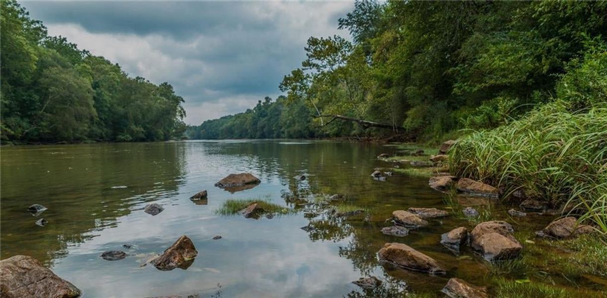 The tranquil Chattahoochee river inside the community!