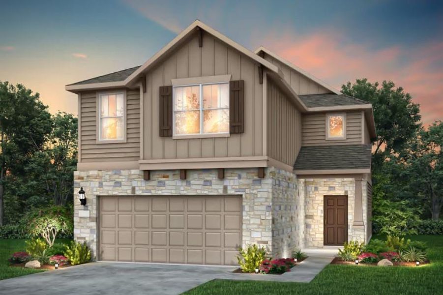 Pulte Homes, Rybrook elevation J, rendering