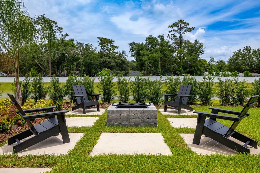 Patio & Backyard | Newcastle | Harrell Oaks in Orlando, FL | Landsea Homes