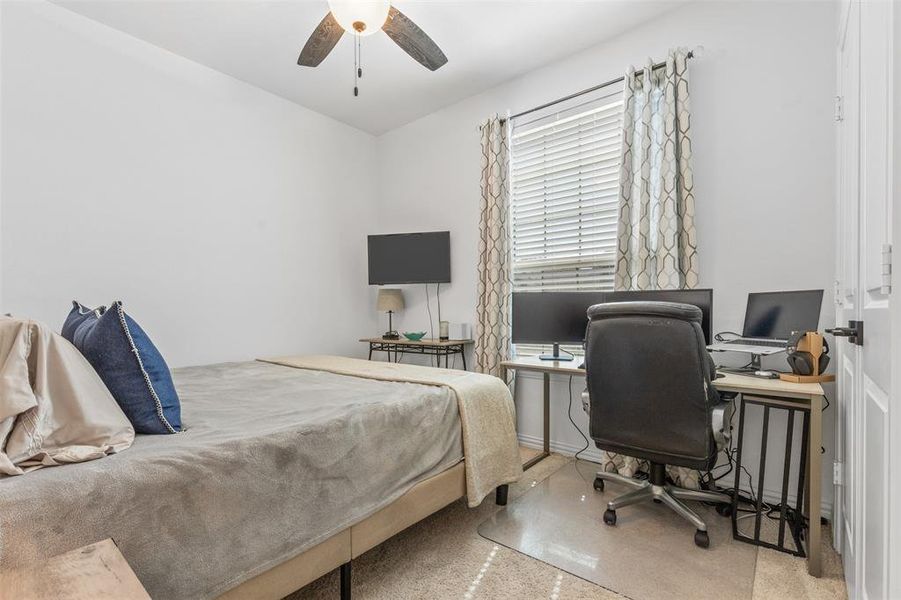 Carpeted bedroom