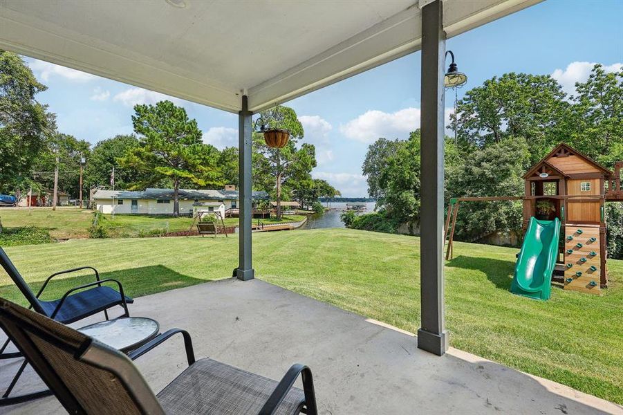 View of patio / terrace with a playground