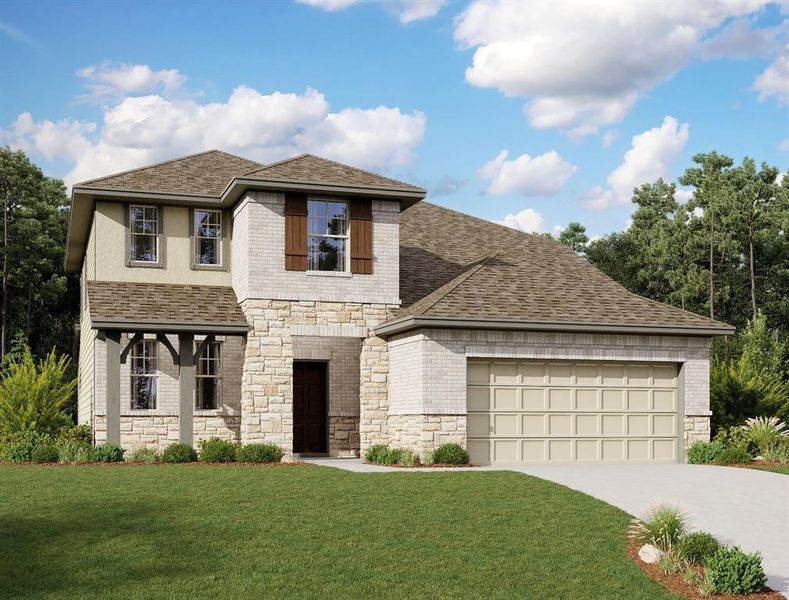 New construction Single-Family house 3517 Cherrybark Gable Lane, Spring, TX 77386 Hyde Homeplan- photo