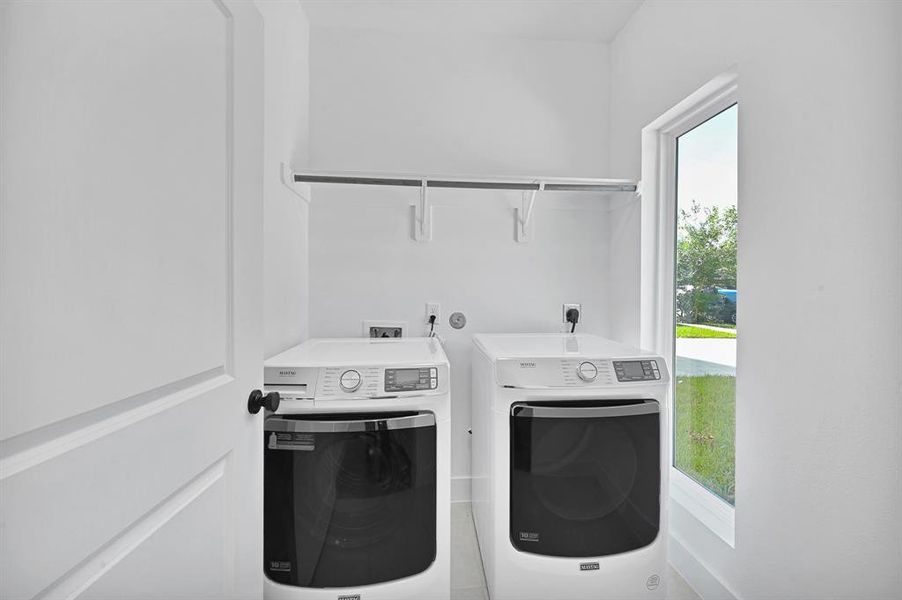 Laundry Room with Natural Light