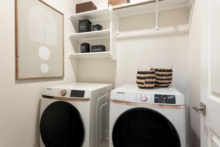 Laundry Room | Eli at Village at Manor Commons in Manor, TX by Landsea Homes