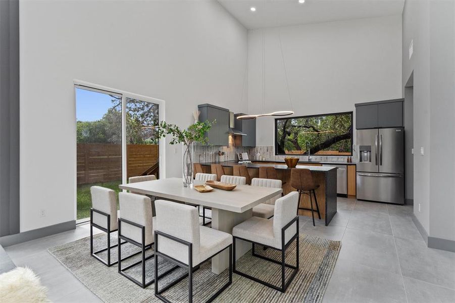 Modern kitchen with updated appliances and a kitchen island.