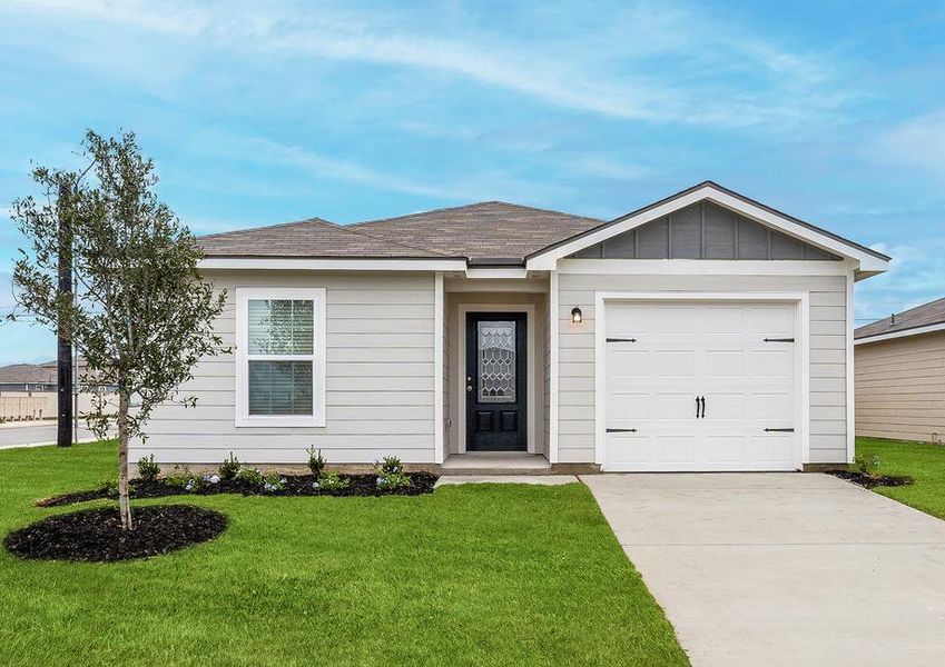 The Beech floor plan with front yard landscaping