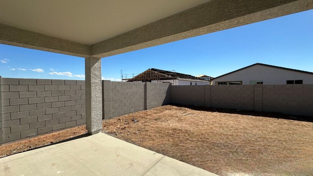 Covered patio to backyard