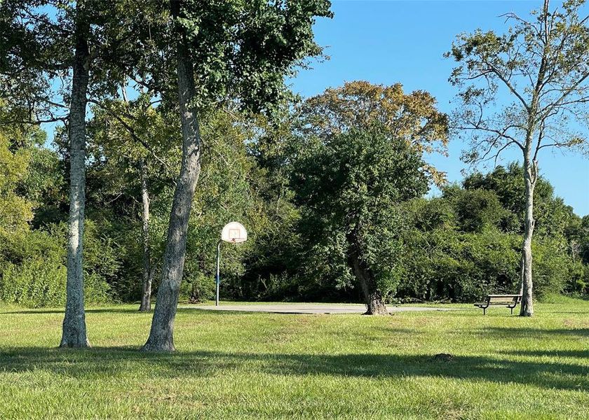 Shoot some hoops at the community basketball court.