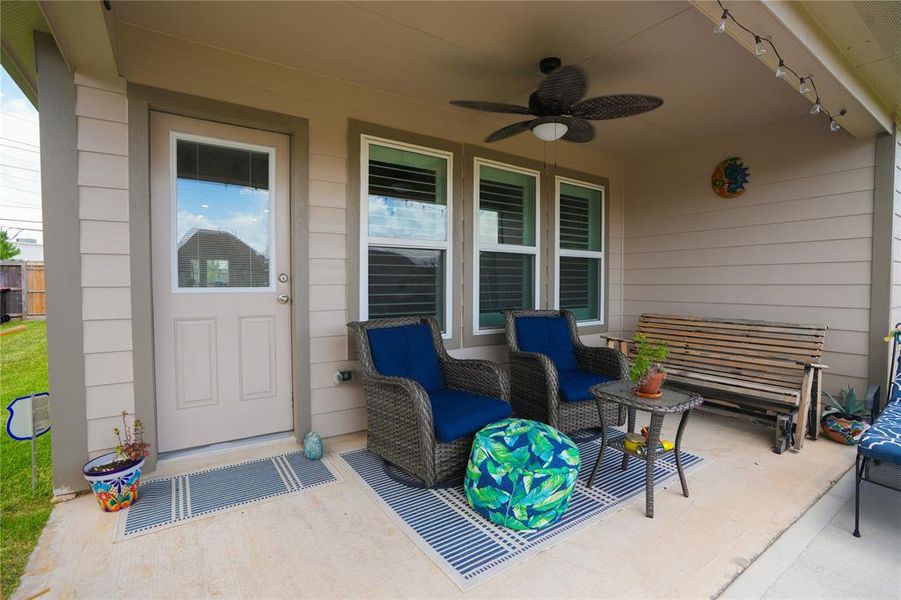 Relaxing back patio