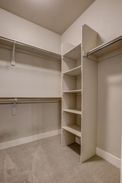 Primary Closet - Not Actual Home - Finishes May Vary