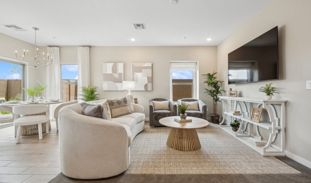 Dining area and great room