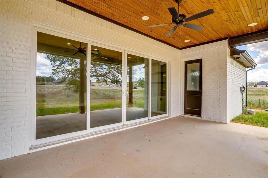 Large back patio