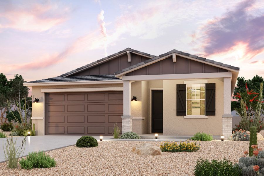 New construction Single-Family house 1825 S 245Th Drive, Buckeye, AZ 85326 Plan 1- photo