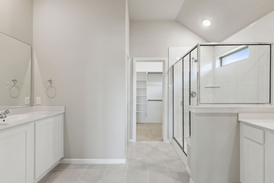 Primary bathroom in the Diamond home plan by Trophy Signature Homes – REPRESENTATIVE PHOTO