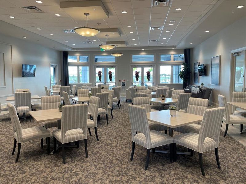 Dining area at the clubhouse