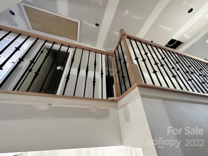 open iron railing 2nd floor