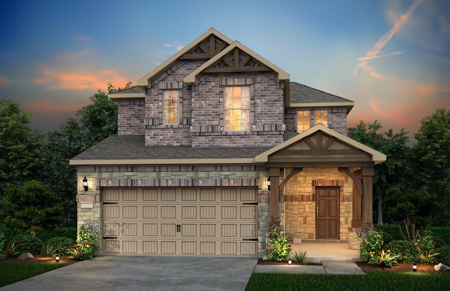 The Harrison, a two-story home with 2-car garage,