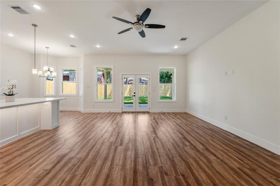 Window allows for natural light to flood the main living space