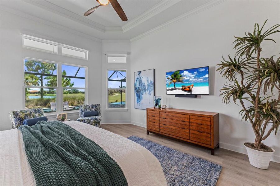 Primary Bedroom overlooking the golf course