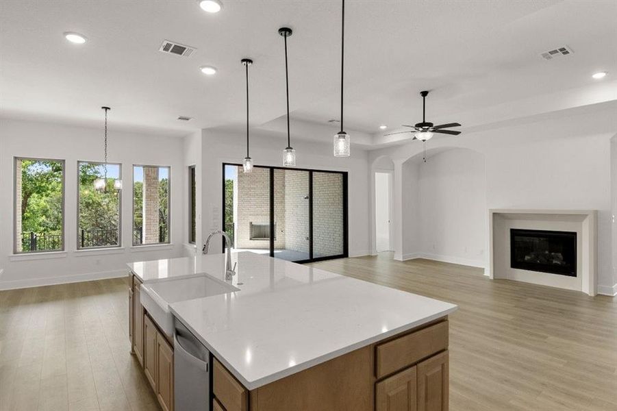 Kitchen, overlooking Living area